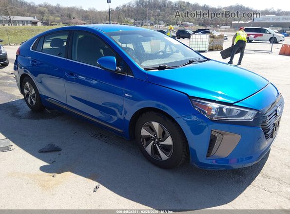 KMHC75LC6JU092250 2018 HYUNDAI IONIQ HYBRID Синий Передняя правая четверть