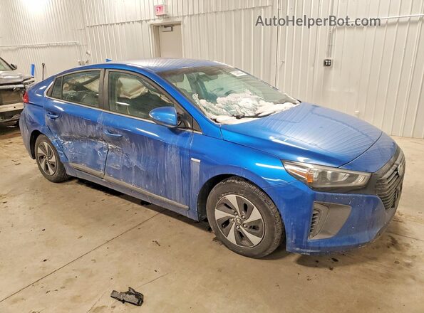 KMHC75LC9HU047992 2017 HYUNDAI IONIQ Синий Передняя правая четверть