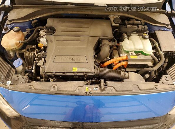 KMHC75LC9HU047992 2017 HYUNDAI IONIQ Синий Вид задней части салона