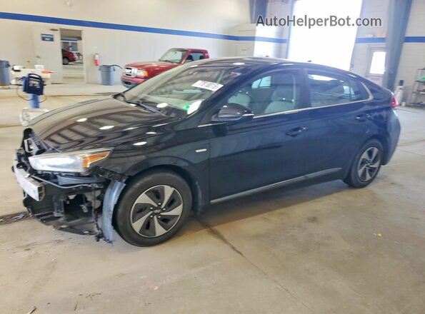 KMHC75LCXJU061809 2018 HYUNDAI IONIQ Black წინა მარცხენა ხედი სამი მეოთხედიდან