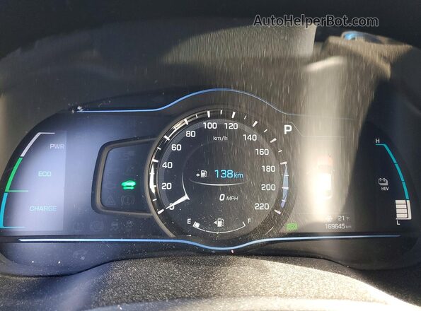 KMHC75LD1JU096408 2018 HYUNDAI IONIQ Черный Вид щитка приборов