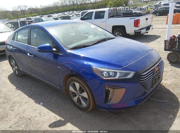 KMHC75LD5KU158832 2019 HYUNDAI IONIQ PLUG-IN HYBRID Синий Передняя правая четверть