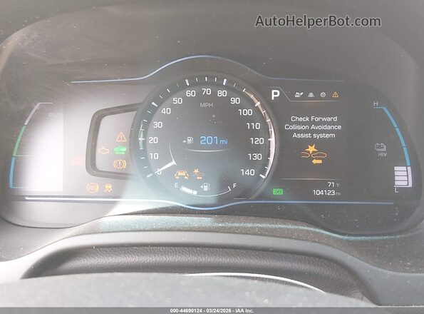 KMHC75LD5KU158832 2019 HYUNDAI IONIQ PLUG-IN HYBRID Синий Вид задних сидений