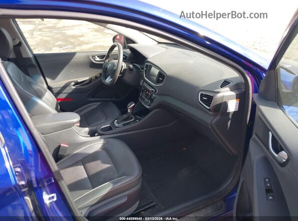KMHC75LD7KU105677 2019 HYUNDAI IONIQ PLUG-IN HYBRID Синий Вид салона спереди