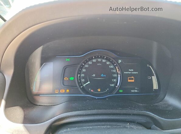 KMHC85LC2HU051542 2017 HYUNDAI IONIQ Белый Вид щитка приборов