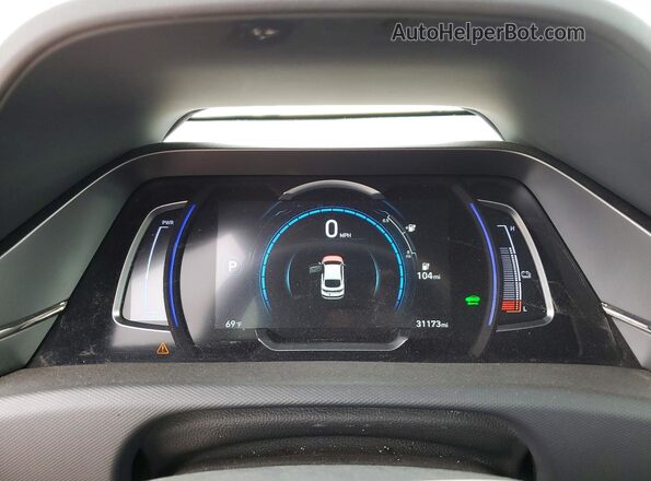 KMHC85LJ3LU072519 2020 HYUNDAI IONIQ Blue Widok zestawu wskaźników