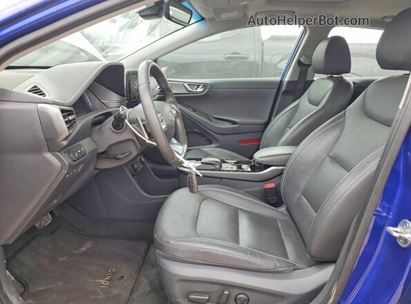 KMHC85LJ3LU072519 2020 HYUNDAI IONIQ Blue Widok wnętrza z przodu