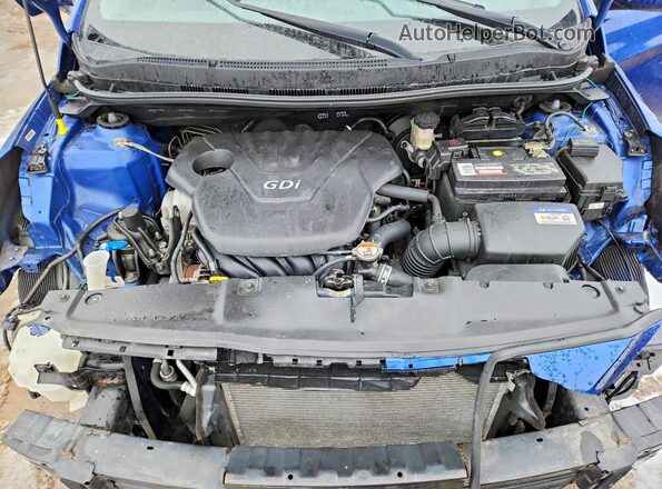 KMHCT4AE4GU089947 2016 HYUNDAI ACCENT Blue უკანა სალონის ხედი