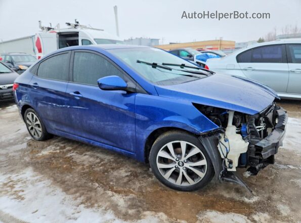 KMHCT4AE4GU089947 2016 HYUNDAI ACCENT Blue წინა მარჯვენა