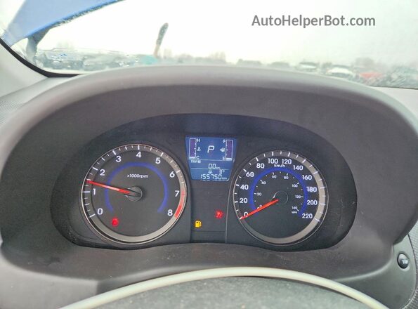 KMHCT4AE4GU089947 2016 HYUNDAI ACCENT Blue ხელსაწყოთა პანელის ხედი