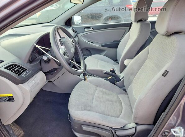 KMHCT4AE4GU161231 2016 HYUNDAI ACCENT Gray Widok wnętrza z przodu