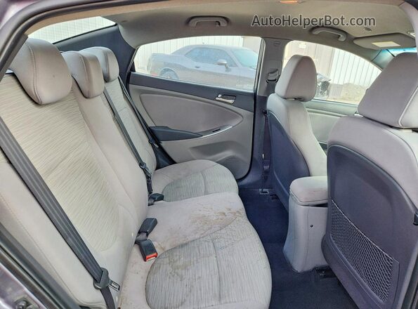 KMHCT4AE4GU161231 2016 HYUNDAI ACCENT Gray Widok tylnych siedzeń
