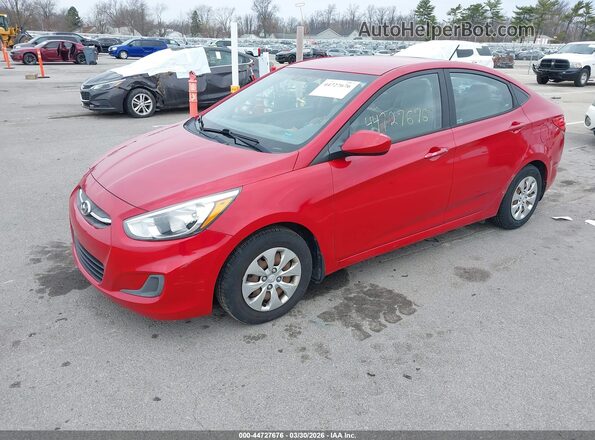 KMHCT4AE8GU014927 2016 HYUNDAI ACCENT Red Przód lewy
