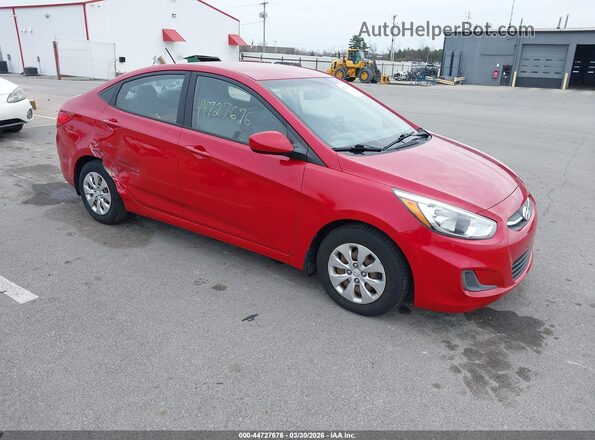 KMHCT4AE8GU014927 2016 HYUNDAI ACCENT Red Przód prawy
