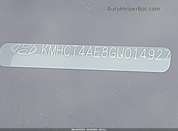 KMHCT4AE8GU014927 2016 HYUNDAI ACCENT Red Widok komory silnika