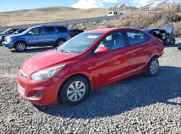 KMHCT4AE9GU065188 2016 HYUNDAI ACCENT Red Przód lewy
