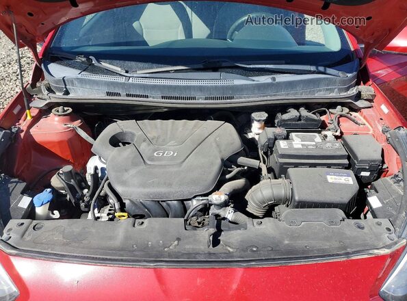 KMHCT4AE9GU065188 2016 HYUNDAI ACCENT Red Widok wnętrza z tyłu