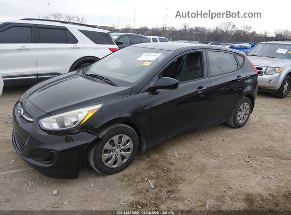 KMHCT5AEXGU240053 2016 HYUNDAI ACCENT Black წინა მარცხენა ხედი სამი მეოთხედიდან