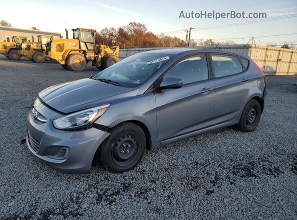 KMHCT5AEXHU343135 2017 HYUNDAI ACCENT Серый Передняя левая четверть