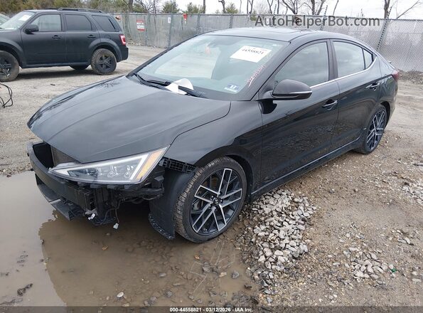 KMHD04LB2KU818682 2019 HYUNDAI ELANTRA Black Front left