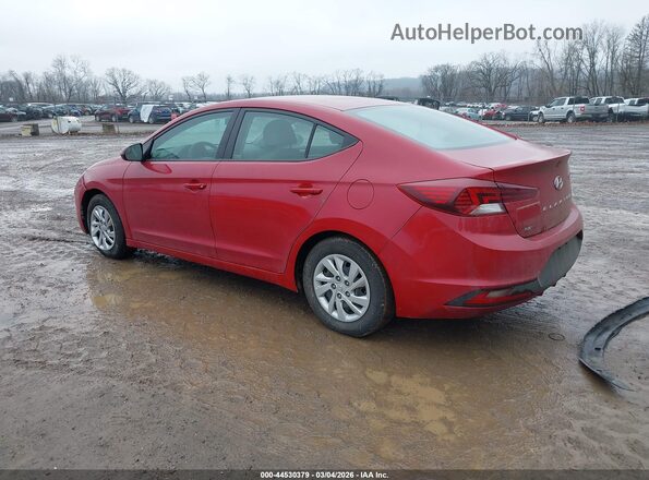 KMHD74LF1KU791831 2019 HYUNDAI ELANTRA Красный Задняя левая четверть