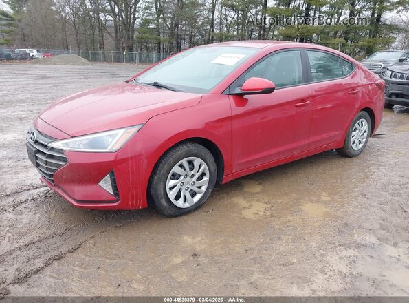 KMHD74LF1KU791831 2019 HYUNDAI ELANTRA Красный Передняя левая четверть