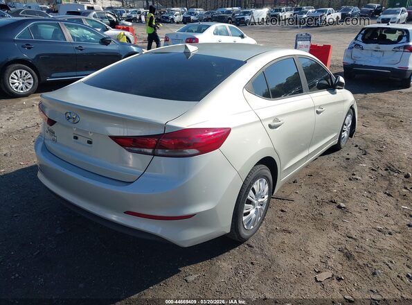 KMHD74LF2HU398493 2017 HYUNDAI ELANTRA Серебряный Задняя правая четверть