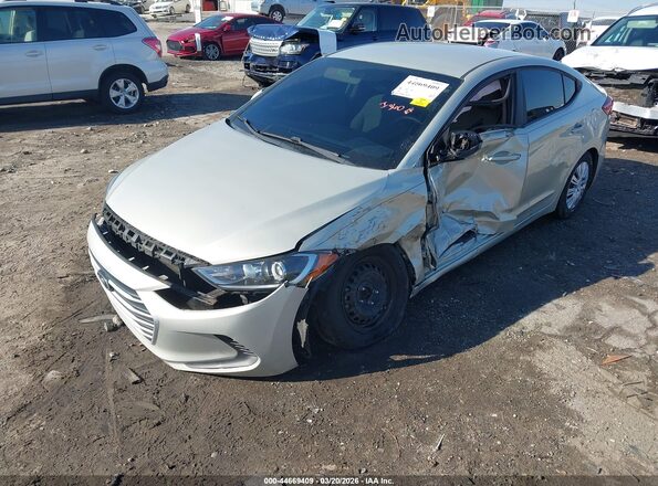 KMHD74LF2HU398493 2017 HYUNDAI ELANTRA Серебряный Передняя левая четверть