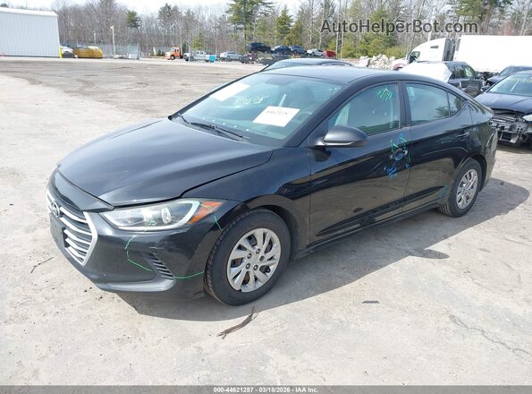 KMHD74LF5HU329894 2017 HYUNDAI ELANTRA Черный Передняя левая четверть