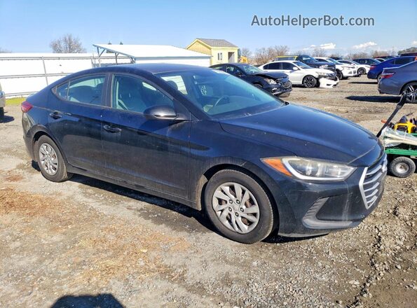 KMHD74LF9HU082573 2017 HYUNDAI ELANTRA Черный Передняя правая четверть