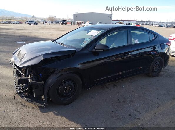 KMHD84LF0HU147016 2017 HYUNDAI ELANTRA Black Vista tres cuartos delantera izquierda