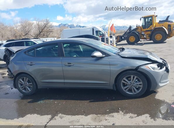 KMHD84LF0HU406247 2017 HYUNDAI ELANTRA Серый Вид задней части салона