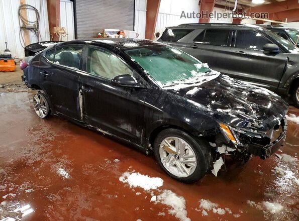 KMHD84LF0KU874664 2019 HYUNDAI ELANTRA Черный Передняя правая четверть