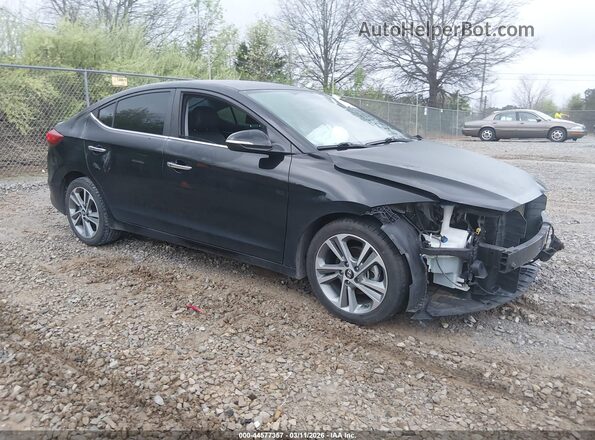 KMHD84LF1HU335933 2017 HYUNDAI ELANTRA Черный Передняя правая четверть