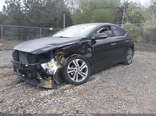 KMHD84LF1HU335933 2017 HYUNDAI ELANTRA Черный Передняя левая четверть