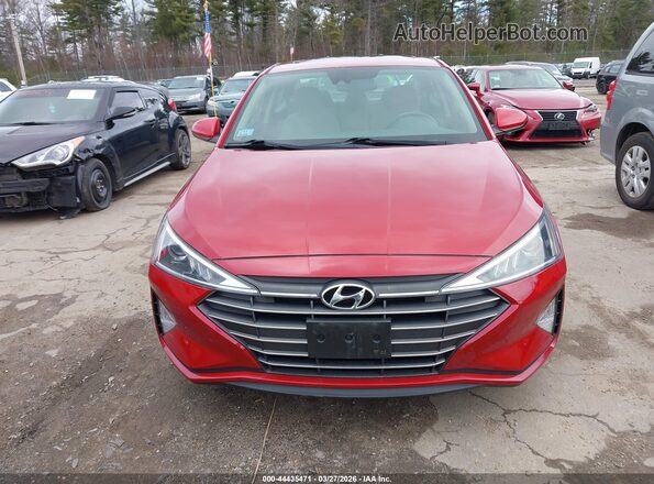 KMHD84LF1LU994801 2020 HYUNDAI ELANTRA Red Widok wnętrza z tyłu