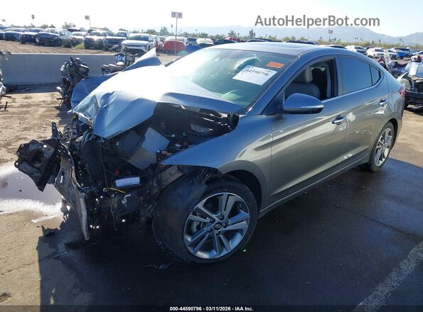 KMHD84LF3HU313254 2017 HYUNDAI ELANTRA Silver Передня ліва чверть