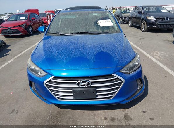 KMHD84LF5HU274604 2017 HYUNDAI ELANTRA Синий Вид задней части салона