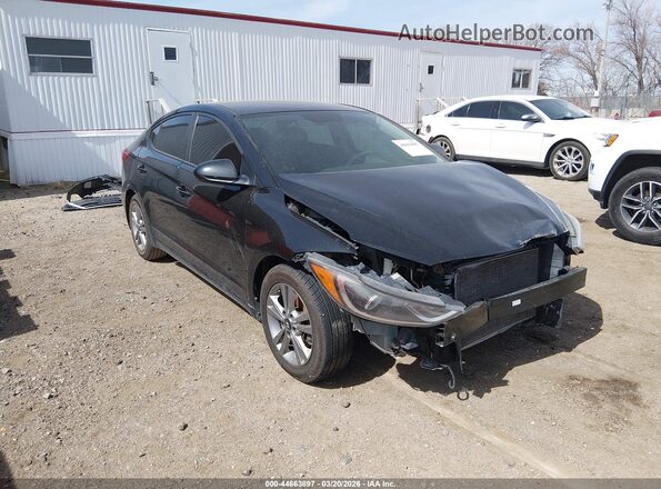 KMHD84LF6JU491004 2018 HYUNDAI ELANTRA Black Przód prawy