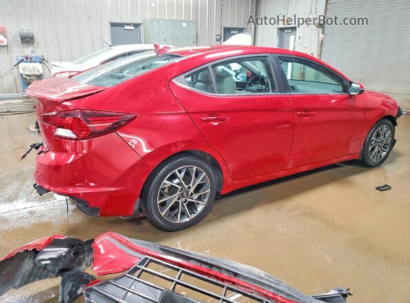 KMHD84LF6KU753637 2019 HYUNDAI ELANTRA Красный Задняя правая четверть