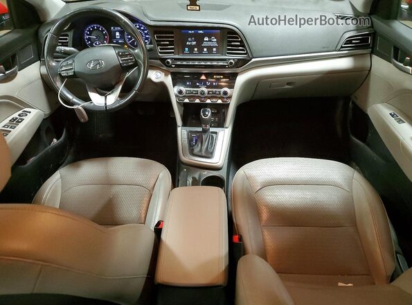 KMHD84LF6KU753637 2019 HYUNDAI ELANTRA Красный Вид панели приборов