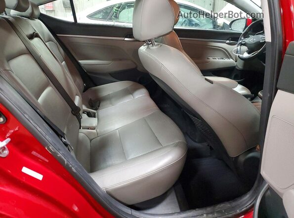 KMHD84LF6KU753637 2019 HYUNDAI ELANTRA Красный Вид задних сидений