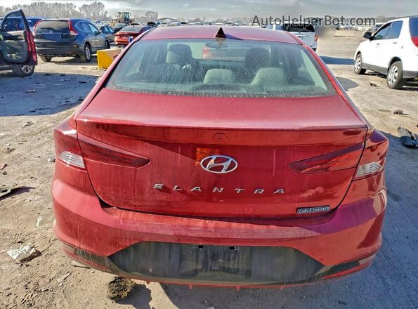 KMHD84LF7LU939253 2020 HYUNDAI ELANTRA Red Widok z tyłu