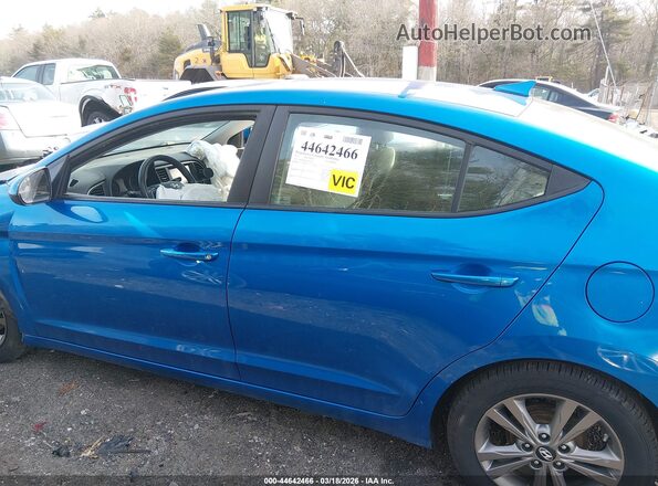 KMHD84LF8HU209567 2017 HYUNDAI ELANTRA Синий Вид щитка приборов
