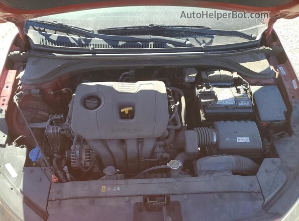 KMHD84LF8KU745913 2019 HYUNDAI ELANTRA Red Widok wnętrza z tyłu