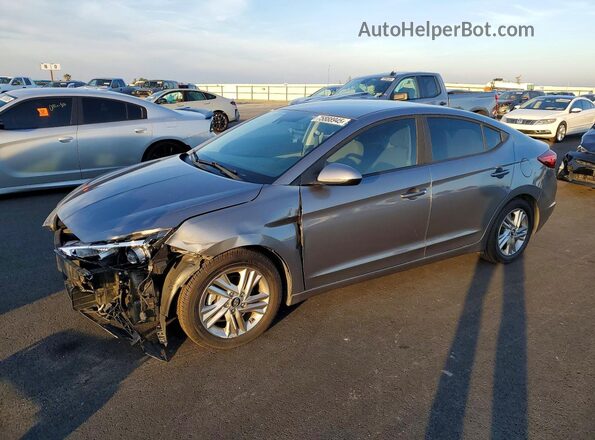 KMHD84LF8KU805933 2019 HYUNDAI ELANTRA Серый Передняя левая четверть