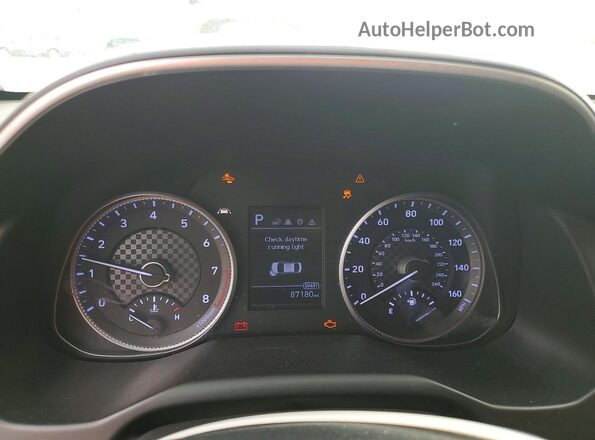 KMHD84LF8KU818858 2019 HYUNDAI ELANTRA Gray Սարքավորումների վահանակի տեսք