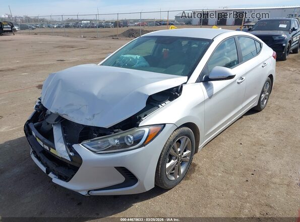 KMHD84LF9HU074065 2017 HYUNDAI ELANTRA Серебряный Передняя левая четверть