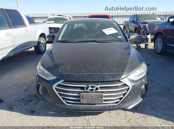 KMHD84LF9JU503033 2018 HYUNDAI ELANTRA Black Widok zestawu wskaźników