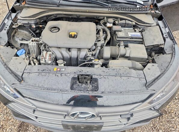 KMHD84LF9LU107087 2020 HYUNDAI ELANTRA Black Widok wnętrza z tyłu